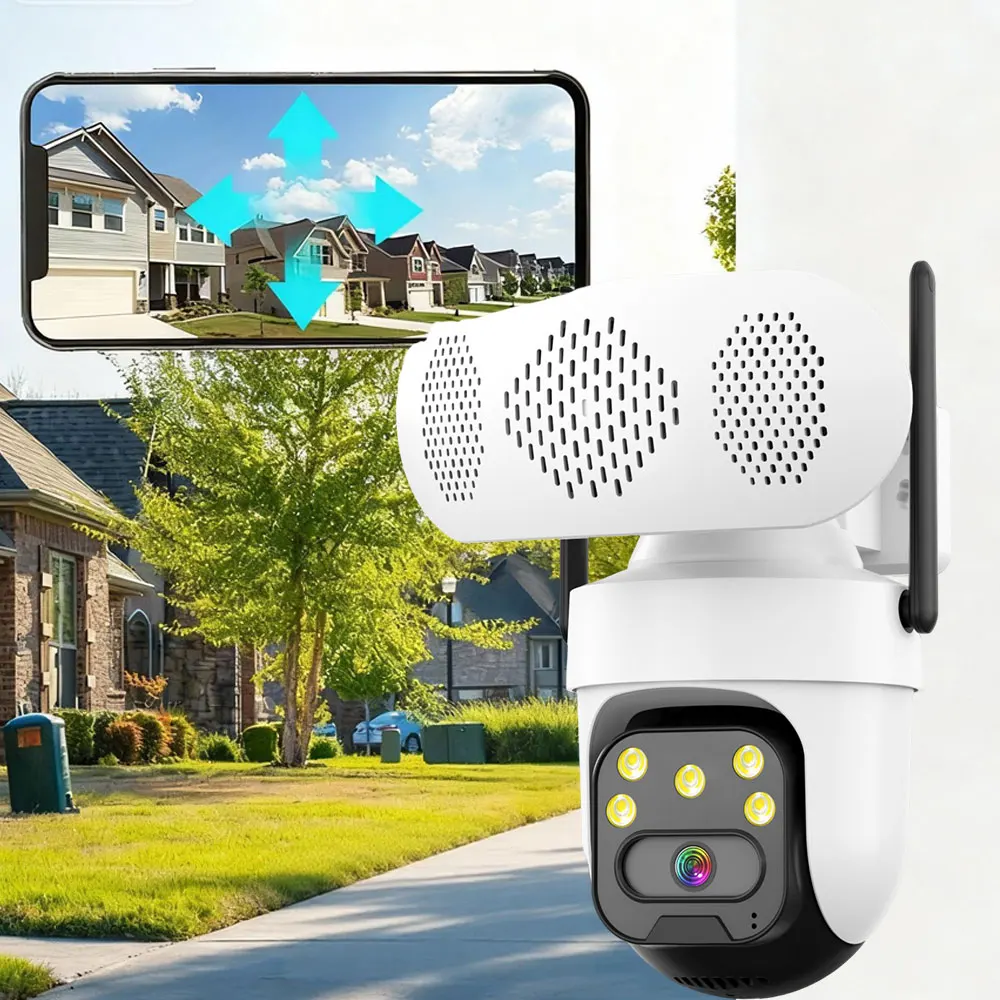 5MP HD lP كاميرا في الهواء الطلق واي فاي الأمن المتكلم كاميرا CCTV المنزل اللون للرؤية الليلية كشف الإنسان كاميرات المراقبة الأمنية #2