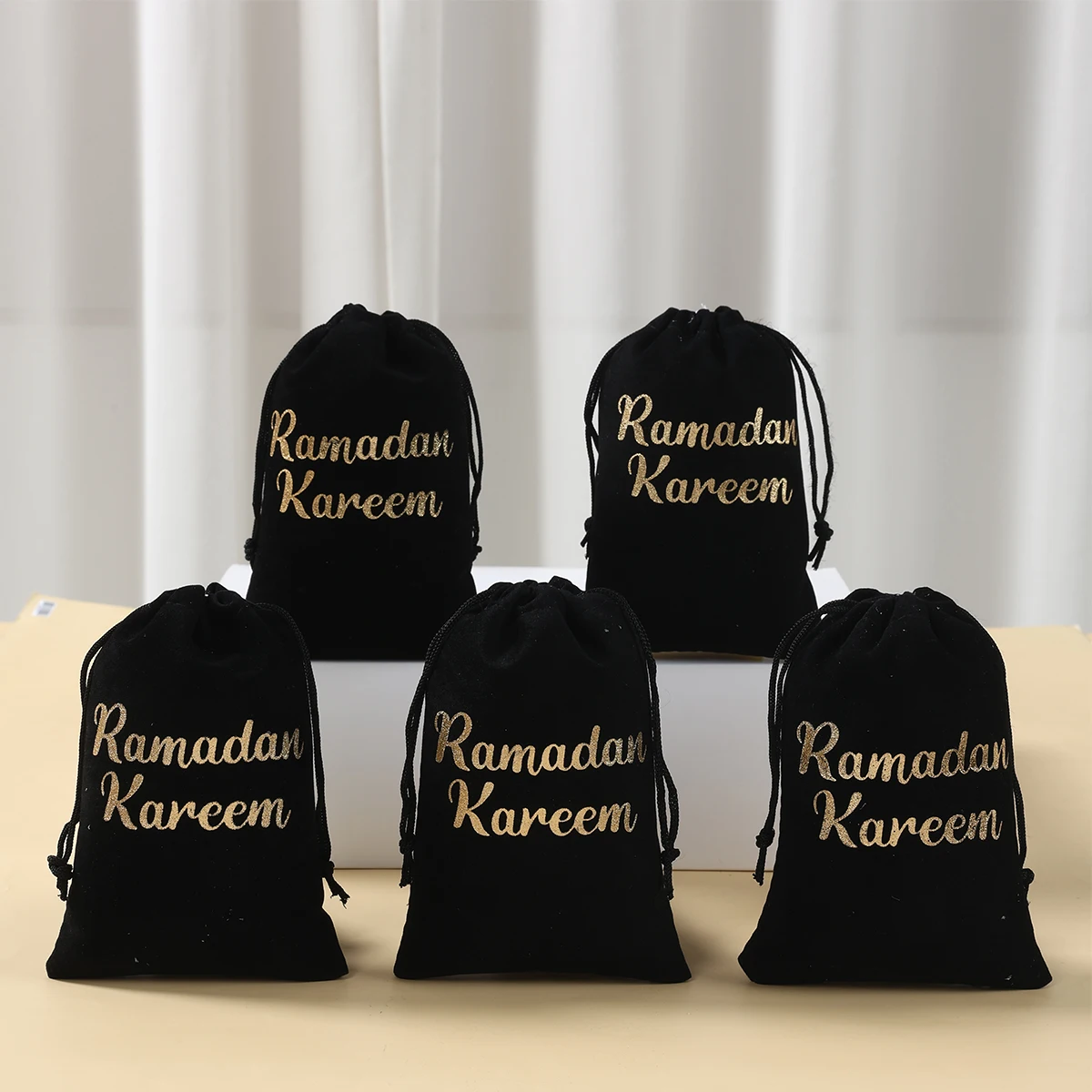 6pcs Eid Mubarak Snoep Zak Moslim Islamitische Ramadan Kareem Iftar Party Happy Al-Adha Kid Jongen meisje Vriend Familie Aanwezig Gift Bags