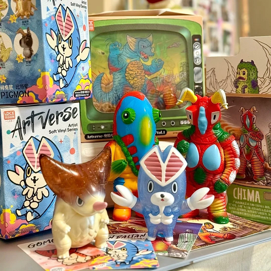 

Ultraman Monster Artverse Chima Vol.1 Vinyl Blind Box Doll Zetton Pigmon Action Figure Anime Model Mystery Box Collection Toys