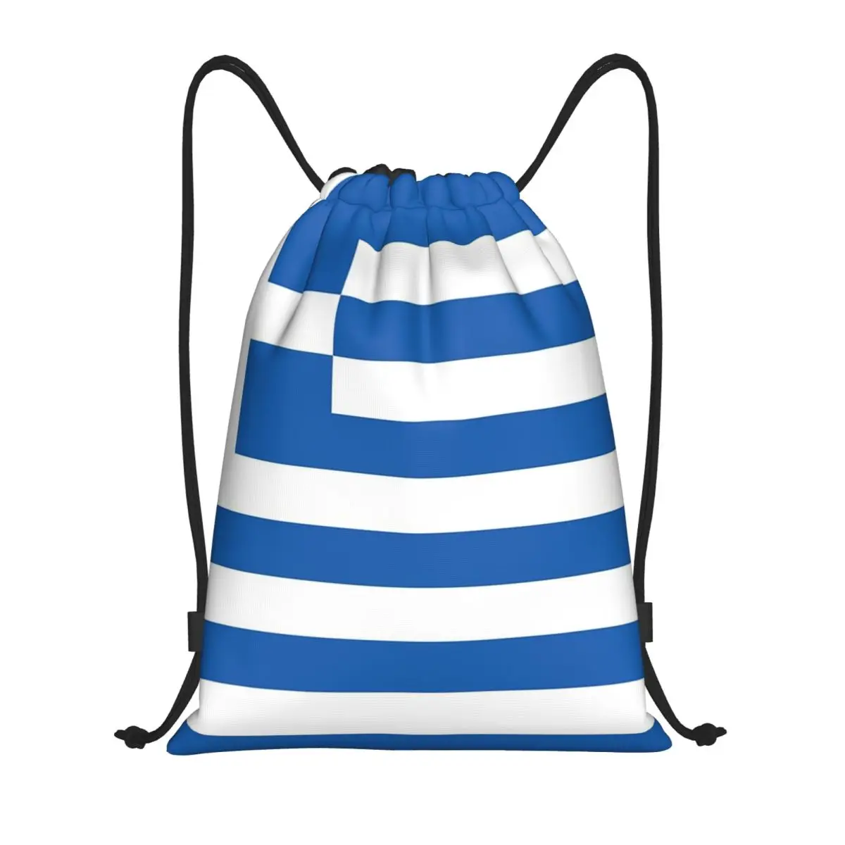 

Flag Of Greece Backpacks Casual Drawstring Bundle Pocket Sundries Bag Book Bags for Man Woman School