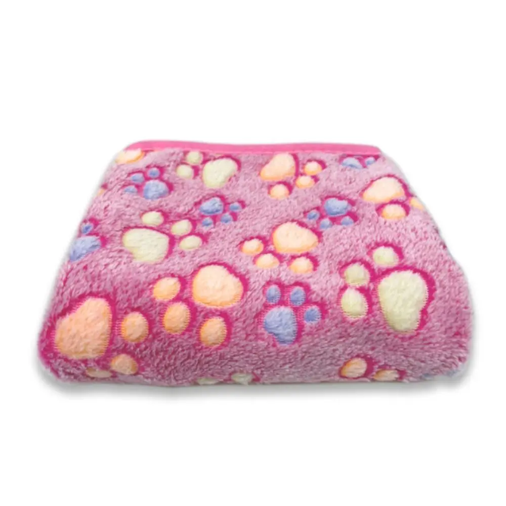 

Fluffy Thick Dogs Cats Paw Multi-color optional Fleece Blanket Flannel Blanket Winter Quilt Pet Blanket