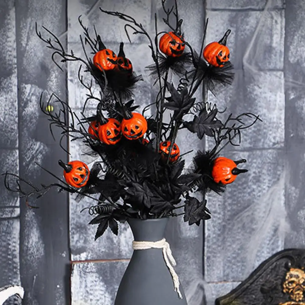 Colleague Desk Decoration Idea Spooky Halloween Pumpkin Tree Decoration with Black Maple for Home for Halloween for Juniors