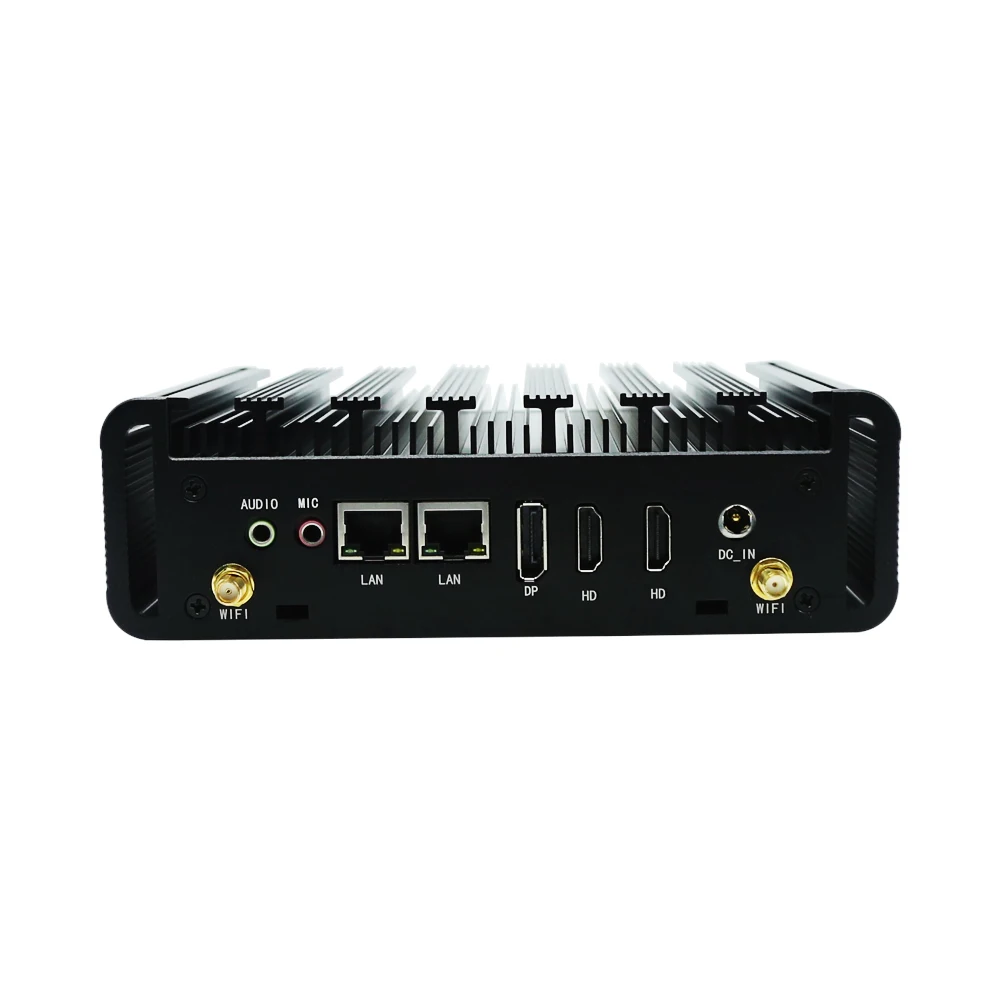 Yohirs-Mini PC Industrial sin ventilador de 10. ª generación, I5, 10210U, I7, 10610U, 2xDDR4, resistente, IPC, 2xlan, 2xcom, 3x4K, pantalla