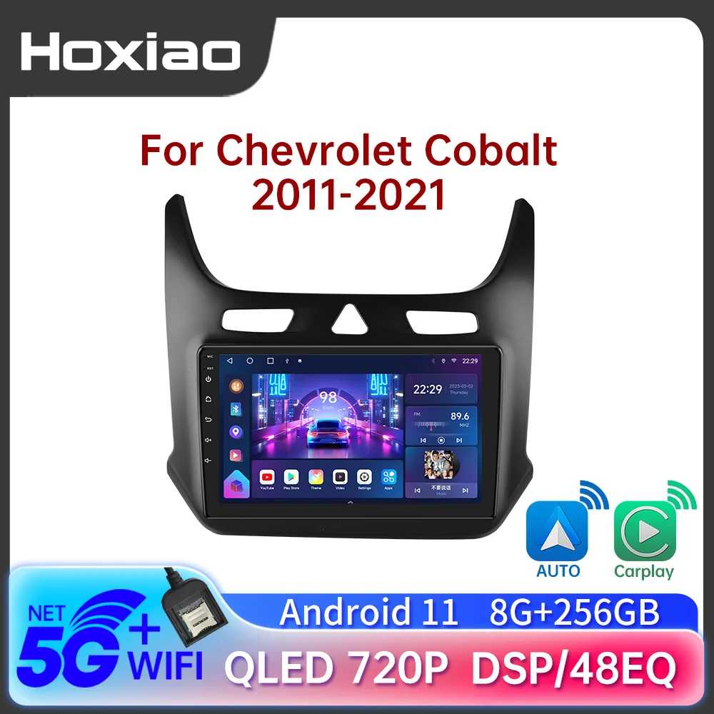 Hoxiao TS10 8G+256G QLED For Chevrolet COBALT 2011 2012 2013-2021 Carplay Car Radio GPS BT Multimedia Video Player Navigation