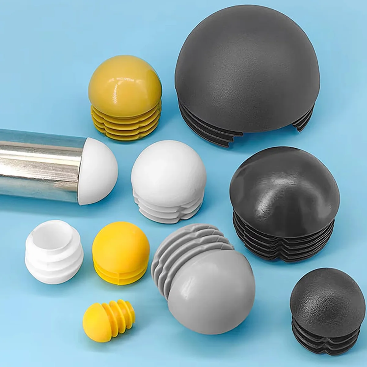 

Plastic Round Pipe Plug 13~76mm Tube Domed End Caps non slip Chair Leg Foot dust cover Floor Protector pad Furniture Accessories