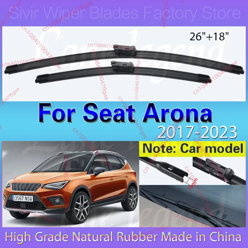 

For Seat Arona 2017 2018 2019 2020 2021 2022 2023 Wiper Front Wiper Blades Windshield Windscreen Clean Window Car Rain Brushes