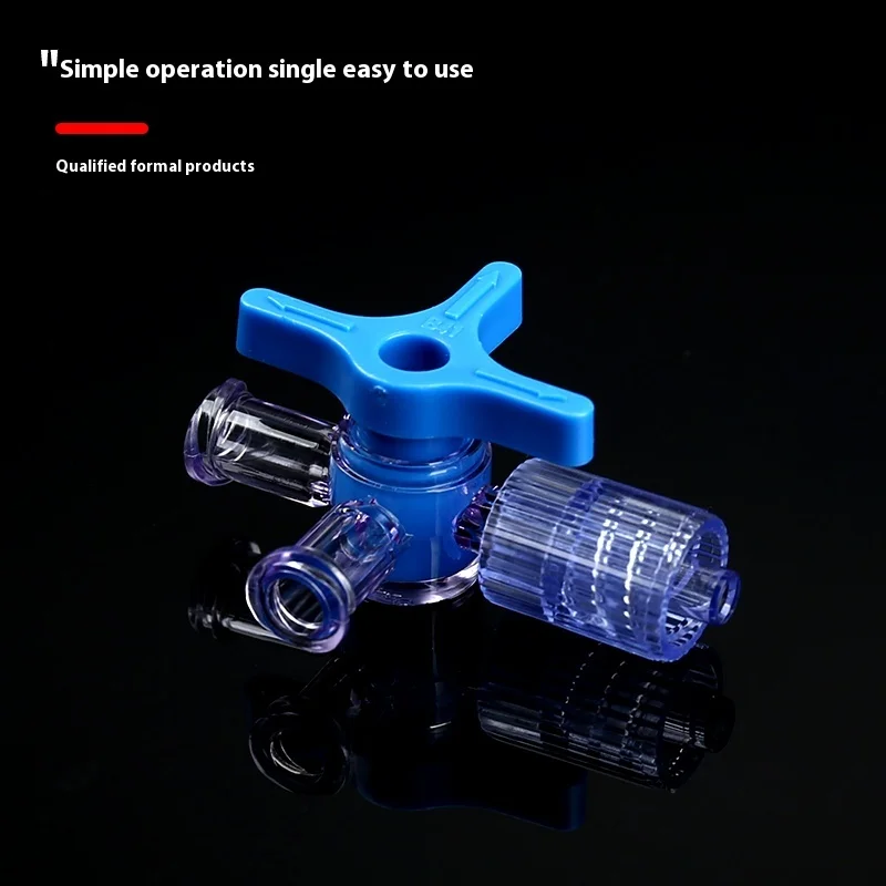 Medical three-way two-way disposable dispenser needle tube syringe adapter plug valve