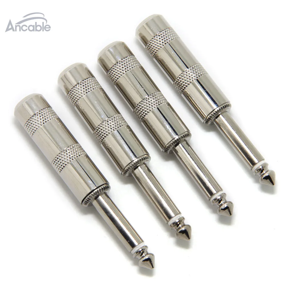 1/4 "TS جامبو المقابس لحام نوع للجيتار ، أداة ، المتكلم/ميكروفون/التصحيح كابل-6.35 مللي متر ذكر 1/4 بوصة الهاتف التوصيل