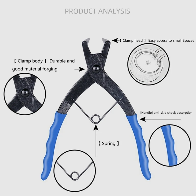 2023 New Heavy-duty Cylinder Ring Pliers Internal Ring Remover Retaining Circlip Pliers 90 Degrees Bending Pliers Long Nose