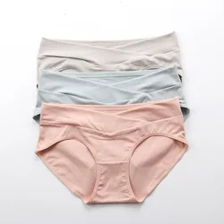 Plus Size Woman Low-waisted V-Shaped Women's Panties Cotton Maternity Pregnant Underwear Mother Under Bump Panties