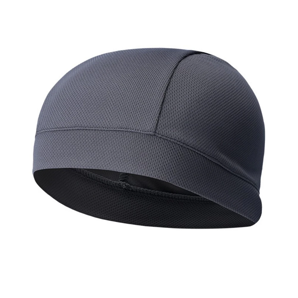 

Dark Gray Quick Dry Cycling Cap High Elasticity Sweat Absorbing Sports Beanie Liner Moisture Wicking Unisex Running