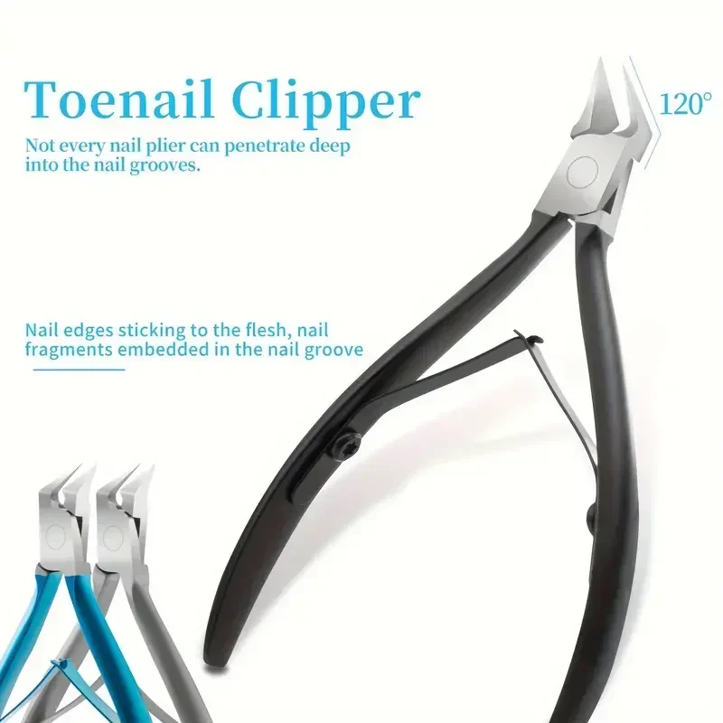 2024 Professional Nail Clippers Correction Thick Nails Ingrown Paronychia Trimmer Edge Cutter Manicure Scissor Pedicure at Home