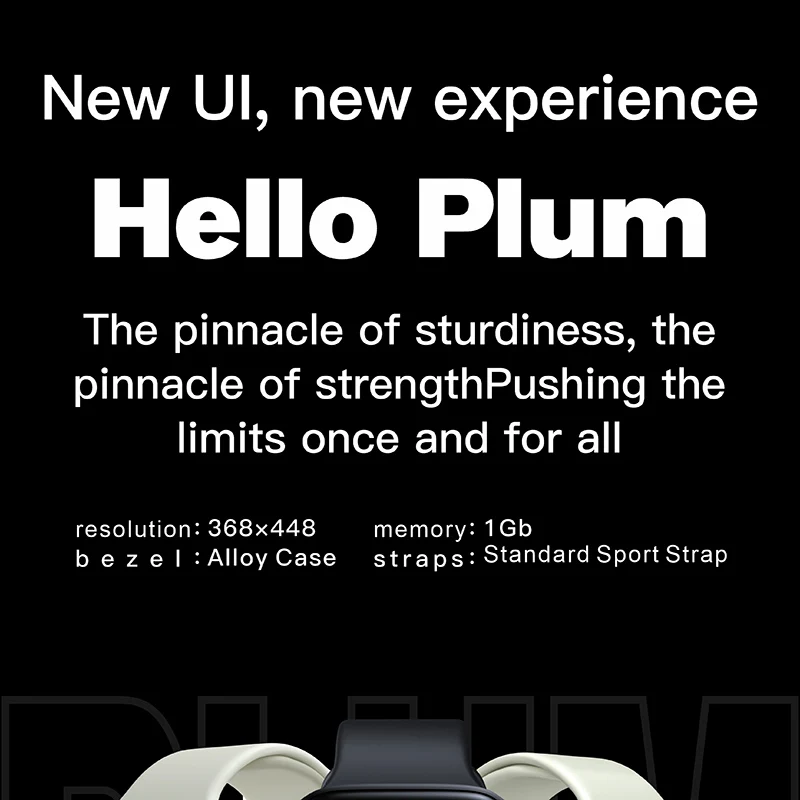 Hello Plum Smart Watch 1Gb ROM AMOLED ChatGPT Compass NFC 2.04'' H15 Pro Bluetooth Call 173 Sports Men Smart Watch Women