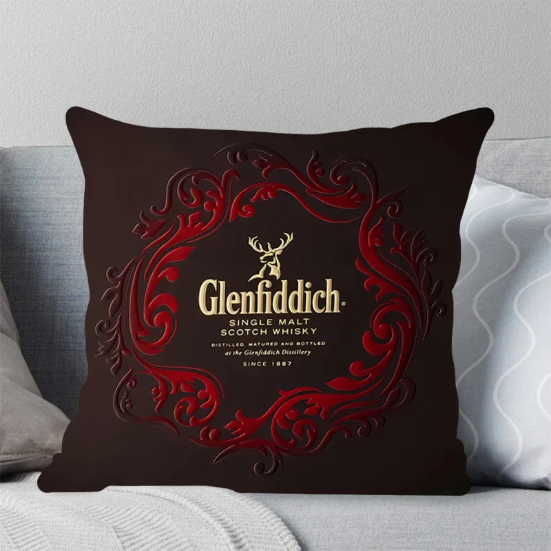 Comfortable pillow room bedroom office coffee shop car pillow living room The Glenfiddich pillowcase Whiskey brand Home Decor