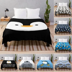 Penguin Throw Blanket, Adorable Super Soft Extra Large  Fleece Blanket for Girls Boys Adults Teen Kids  Bed Crib Couch