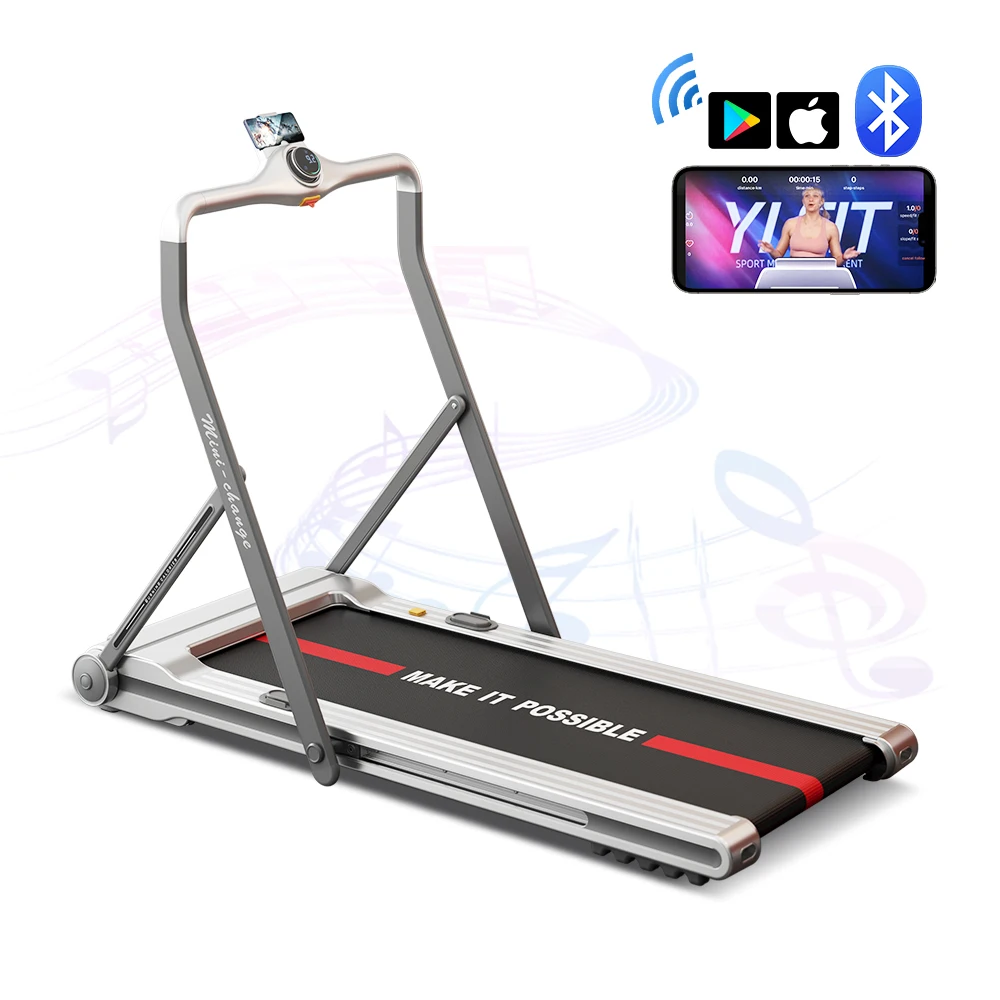 Hot Sale Indoor Steel electric Treadmill Home Fitness Foldable folding running machine under desk treadmill with YIFIT APP