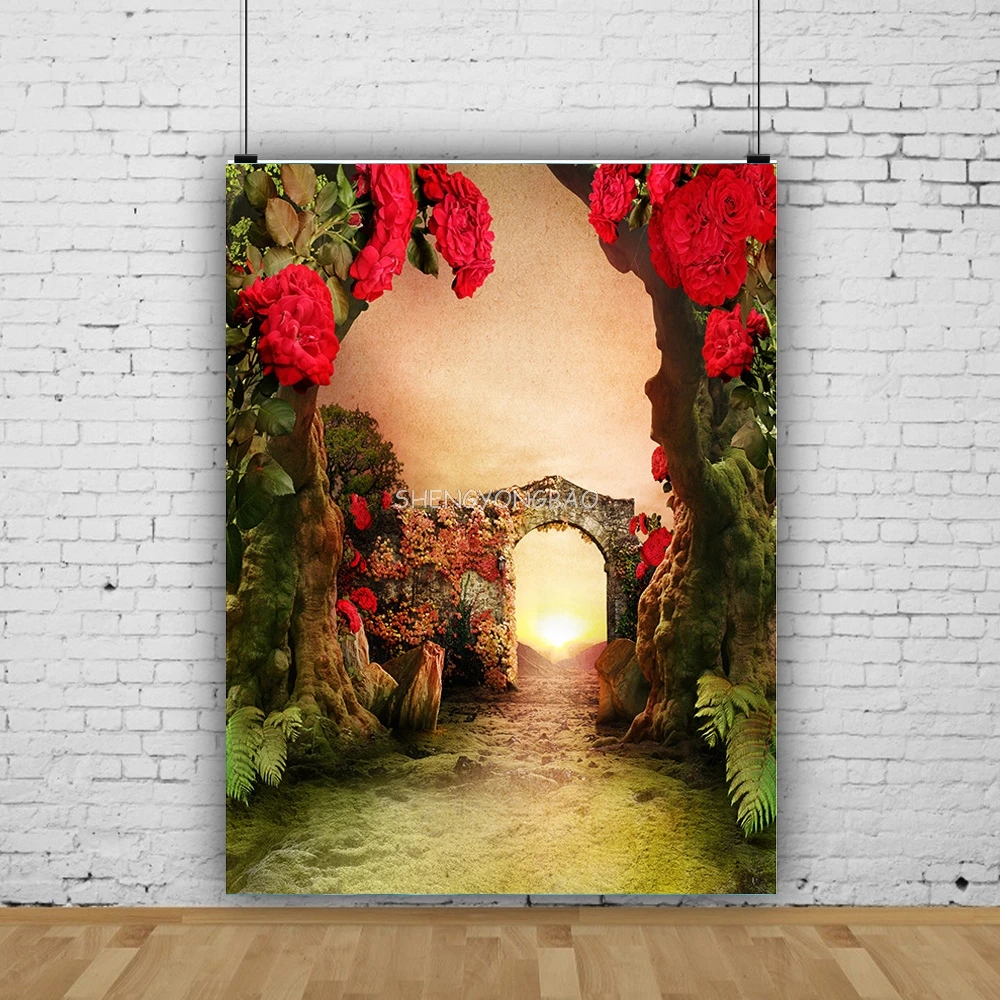 

SHENGYONGBAO Fairy Tales Wonderland Photography Backdrop Fantasy Dream Gate Birthday Portrait Background Photo Studio QH-01