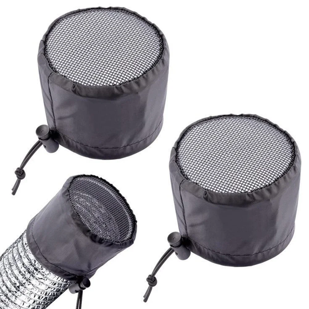 Duct Filter Net Cover Tents Vent Cover With Elastic Band Fixed Buckle 2Pcs Easy Installation Vent Filter Washable Waterproof