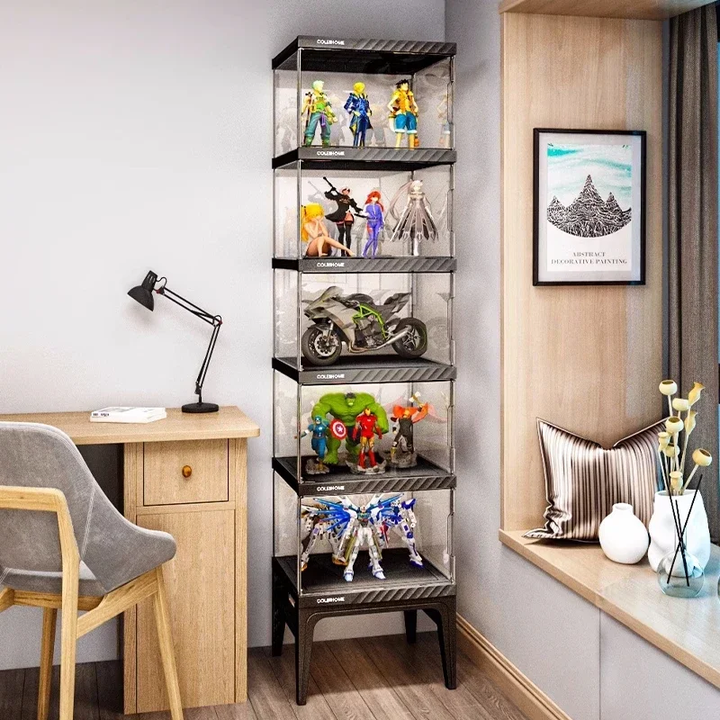 

Building Blocks Toy Storage Rack Organizador Hand-held Display Cabinet Storage Box Household Gundam Model Imitation Acrylic