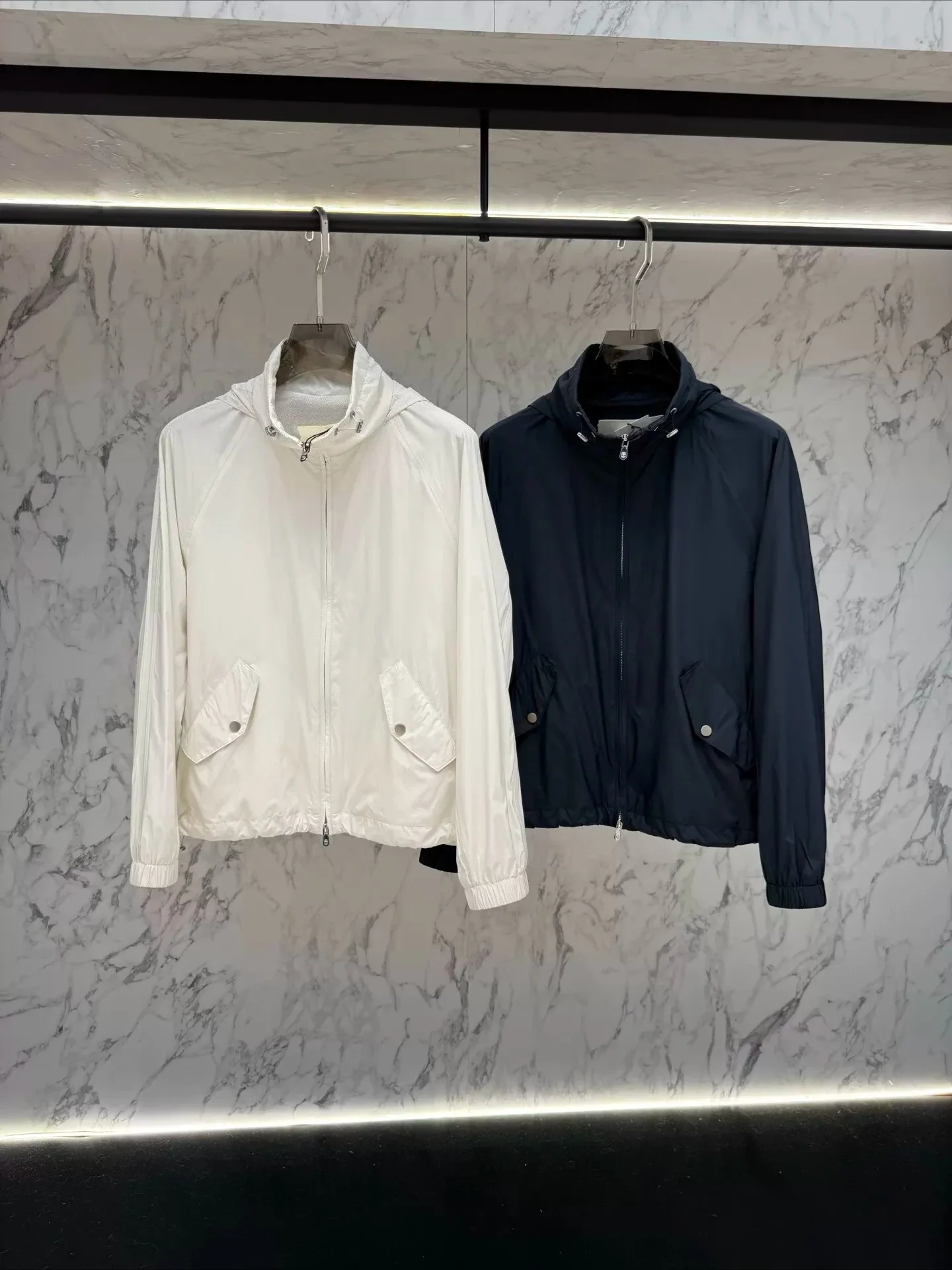 Italy BC old money style simple casual collection hooded jacket double pocket coat