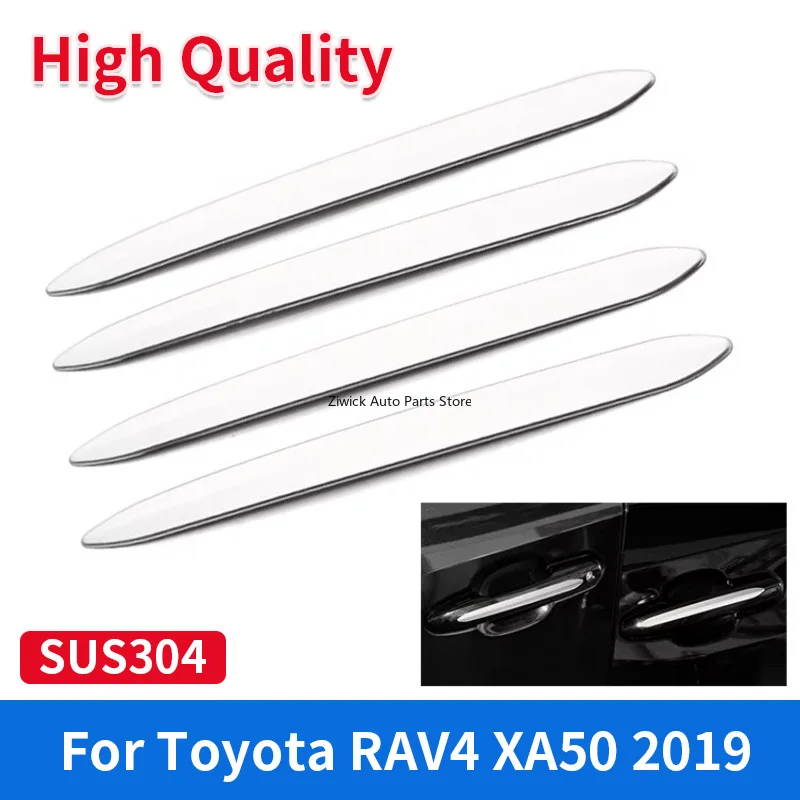 

Японское украшение автомобиля, внешняя крышка ручки для Toyota Rav4 Xa50 2019, 4 шт., накладка на дверь, высокое качество, внешние аксессуары SUS304