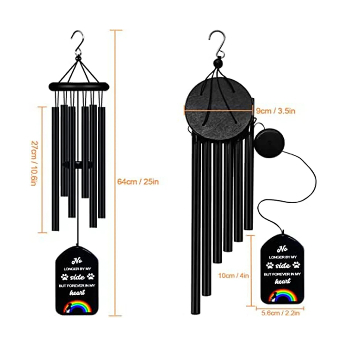 Pet Memorial Wind Chimes,Pet Remembrance Gift in Memory Dog Passing ,Bereavement Windchime for Loss of Memorial