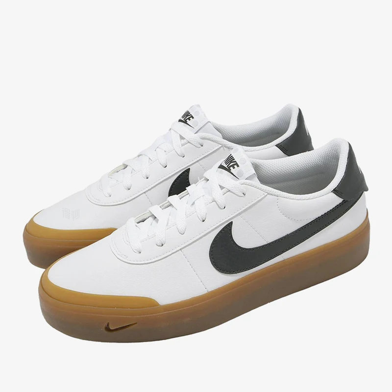 Nike Authentic CourtShot New Men's and Women's White and Black Casual Board Shoes FQ8146-116