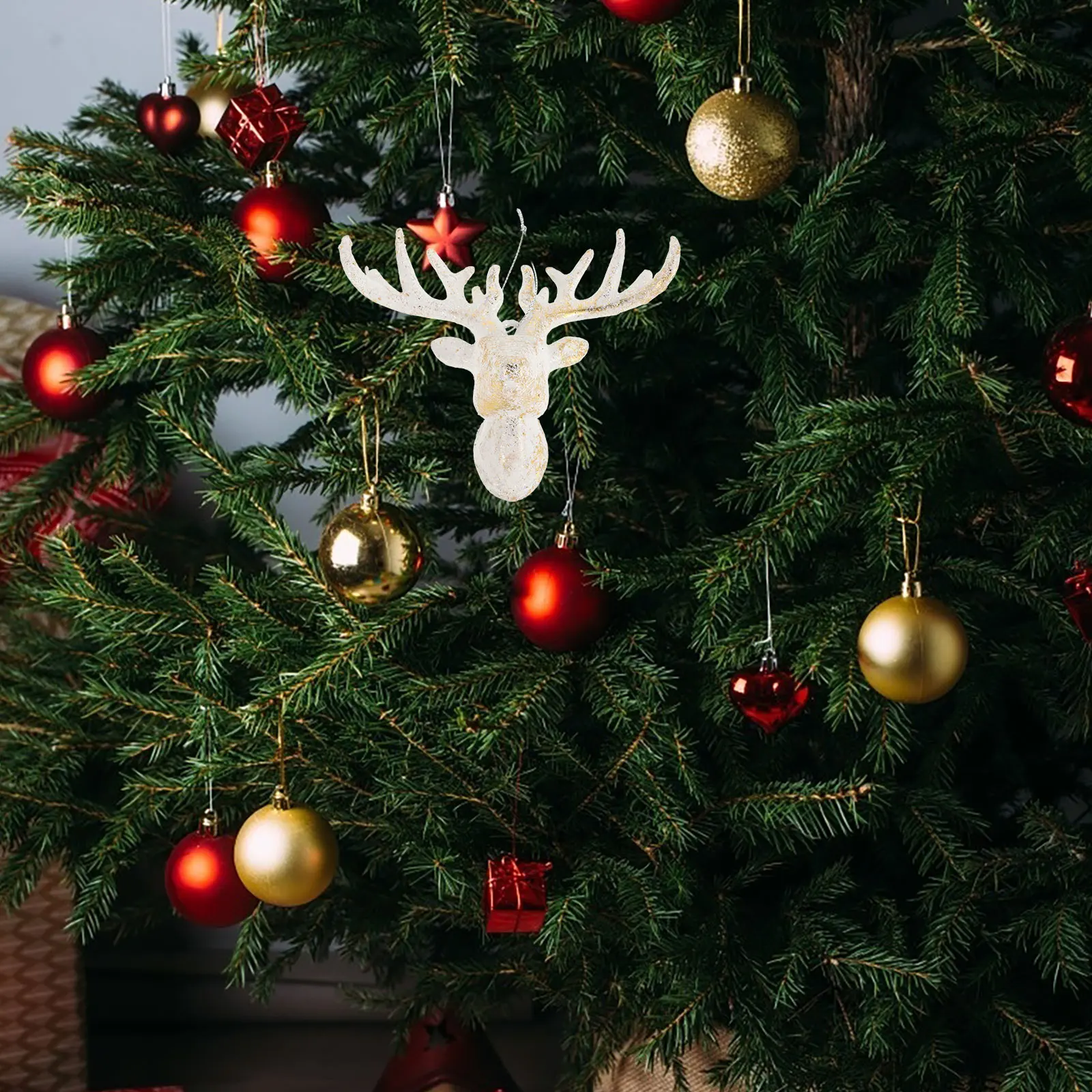 

6 Pcs Vintage Decor Christmas Ball Ornaments Tree Stars Holiday Baubles Decorations Toppers