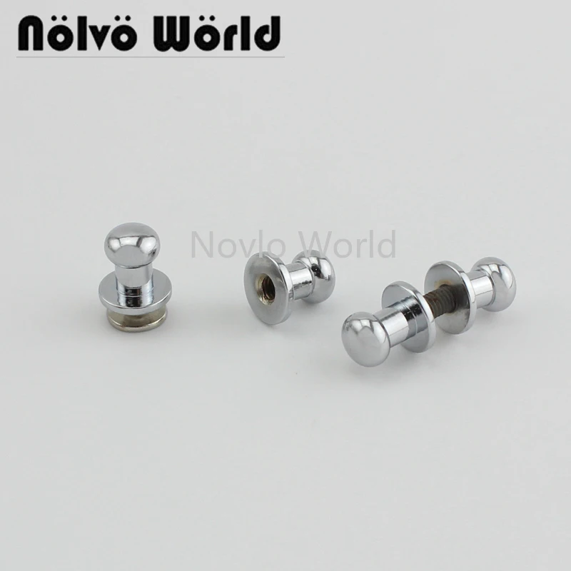 10 pieces, 6mm, chrome handbags hardware metal accessories thick flank the pacifier nail luggage belt screw fittings nail