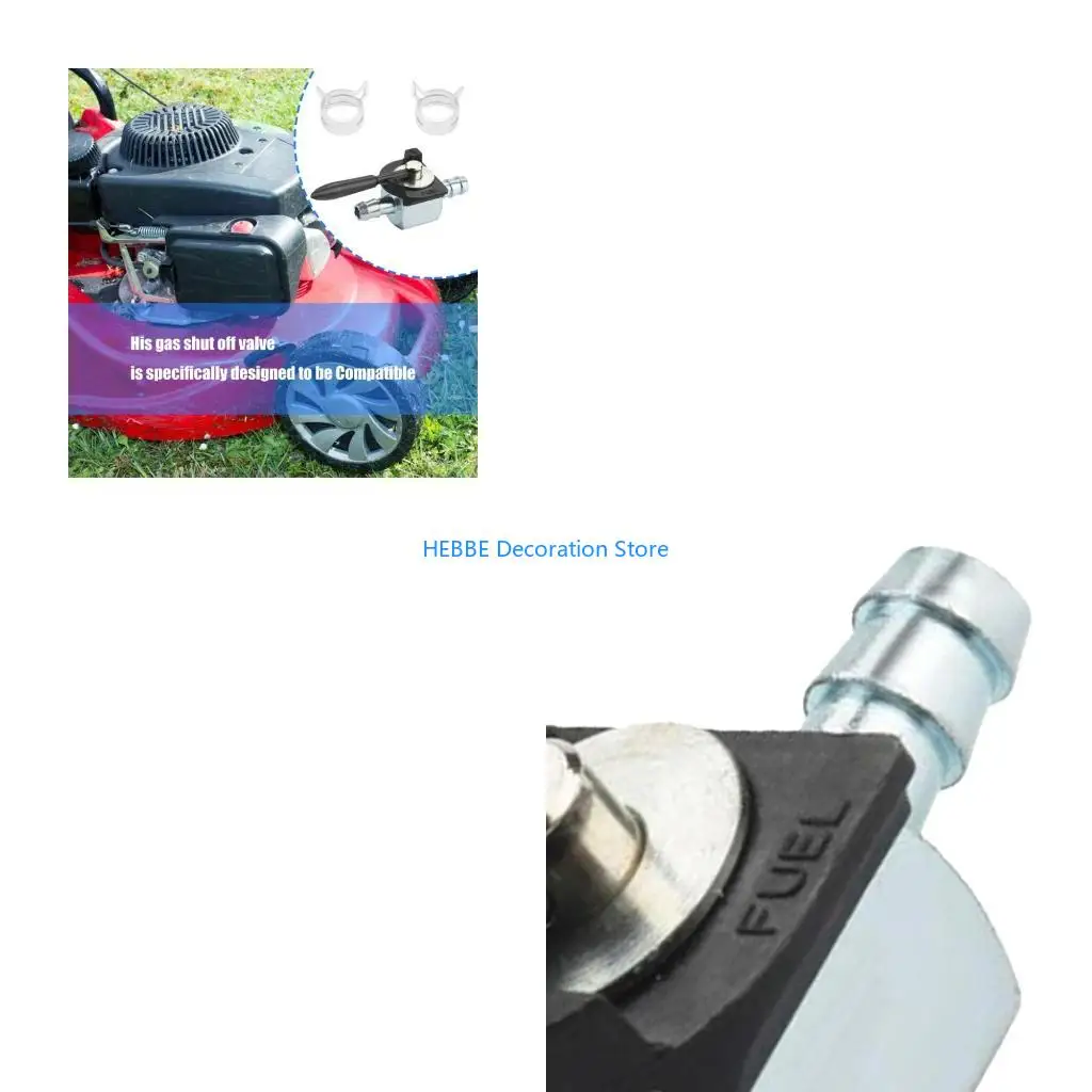 B0KC 1/4Inch Inlines Gas Shutoff Valves Replacement Set Includes 12 Clamps Sturdy Construction for Industrial Equipment