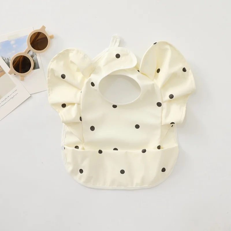 Babadores de alimentação do bebê impermeável ins estilo nórdico anjo bolso arroto menina menino refeições infantis babador fácil limpo bonito panda