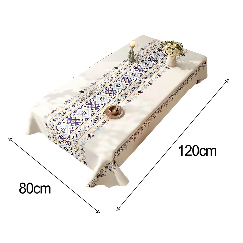 Waterproof PVC Tablecloth 32x48 Inch for Dining and Outdoor Parties Designed to Spills and for stains with an Elegant Finish