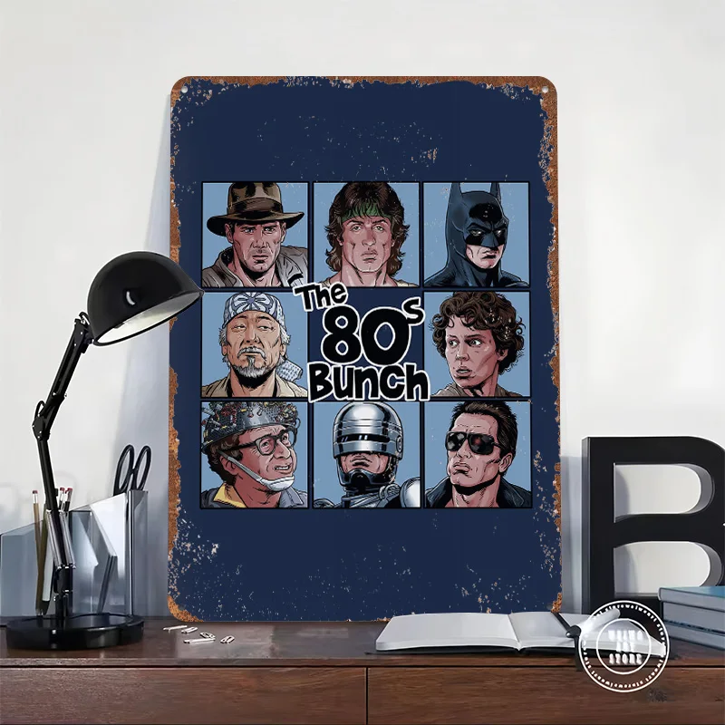 The 80s Bunch Poster Customized Vintage Metal Signs Wall Art Retro Tin Plaque for Bedroom Decoration Room Accessories Desk Decor