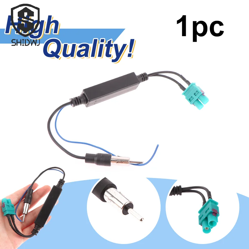 1 Uds. Antena de Radio FM accesorios de coche adaptador amplificador Dual macho para Volkswagen Audi Cayenne antenas aéreas de señal de vehículo
