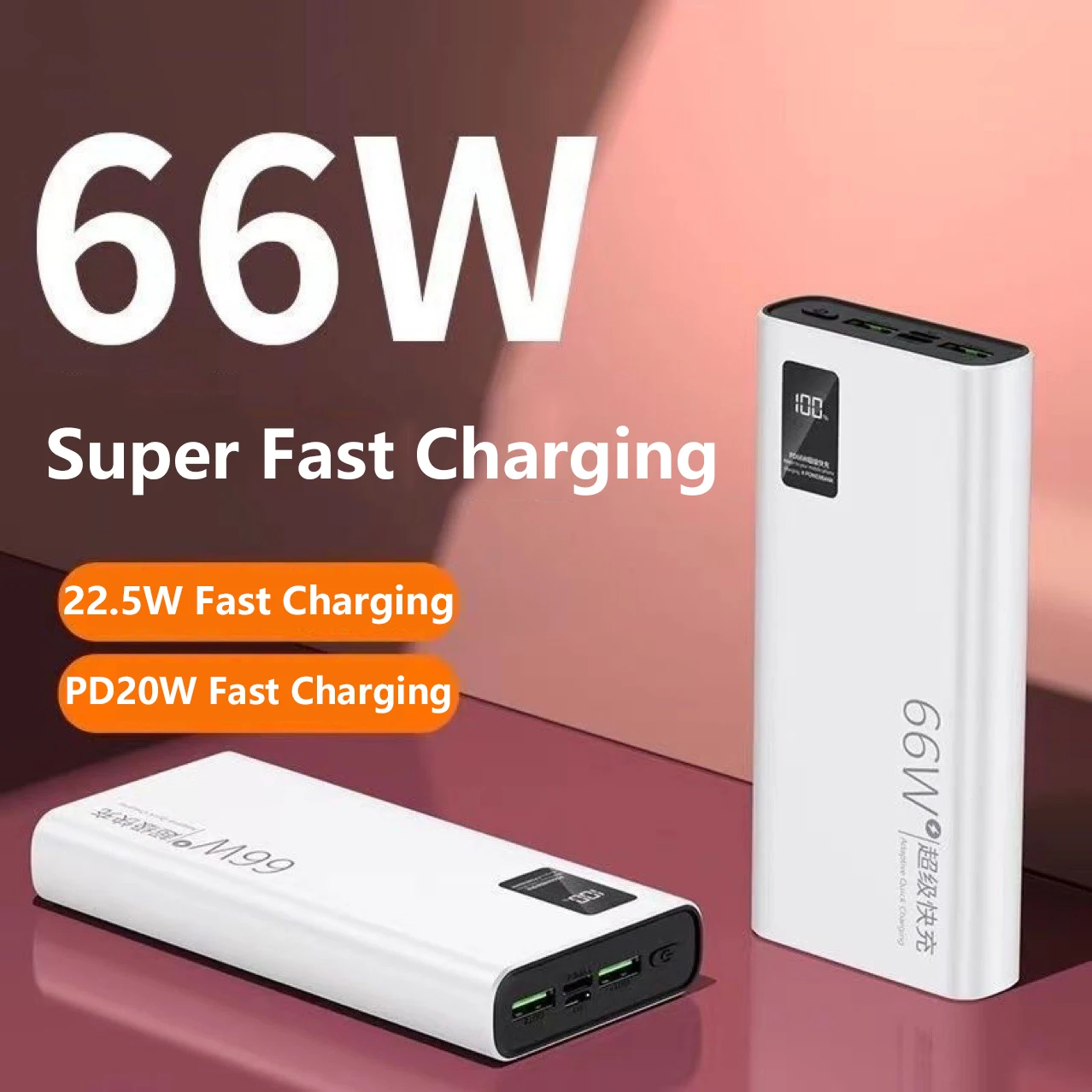 

Power Bank 30000 мАч 66 Вт Быстрая зарядка Powerbank Внешний аккумулятор PD 20 Вт Двухсторонняя быстрая зарядка для iPhone Huawei Xiaomi Samsung