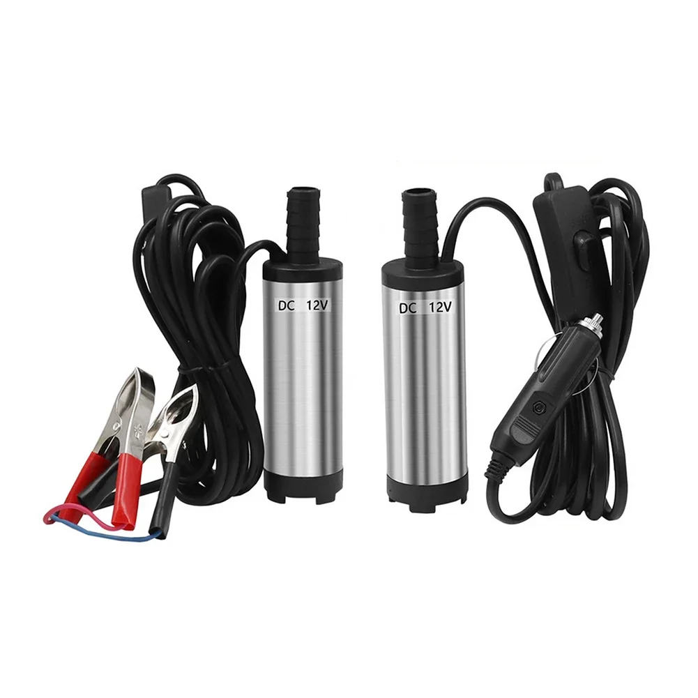 Portable Electric Submersible Pump with Switch Stainless Steel Kerosene Motor Oil Transfer Pump Car Tool