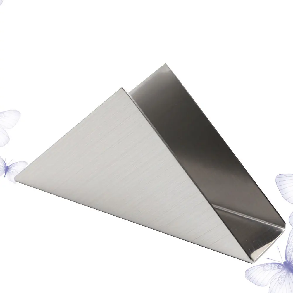 

Держатель для салфеток из нержавеющей стали, треугольная подставка для салфеток для кухни, отеля, спальни, настольный органайзер для бумажных полотенец, серебристый