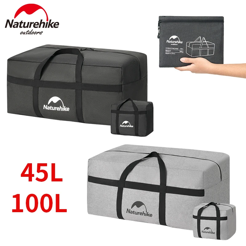 Naturehike Folding Storage Bag Large Capacity 45L 100L Travel Carrying Family Camping Outdoor Sport Portable Sundries Organizer