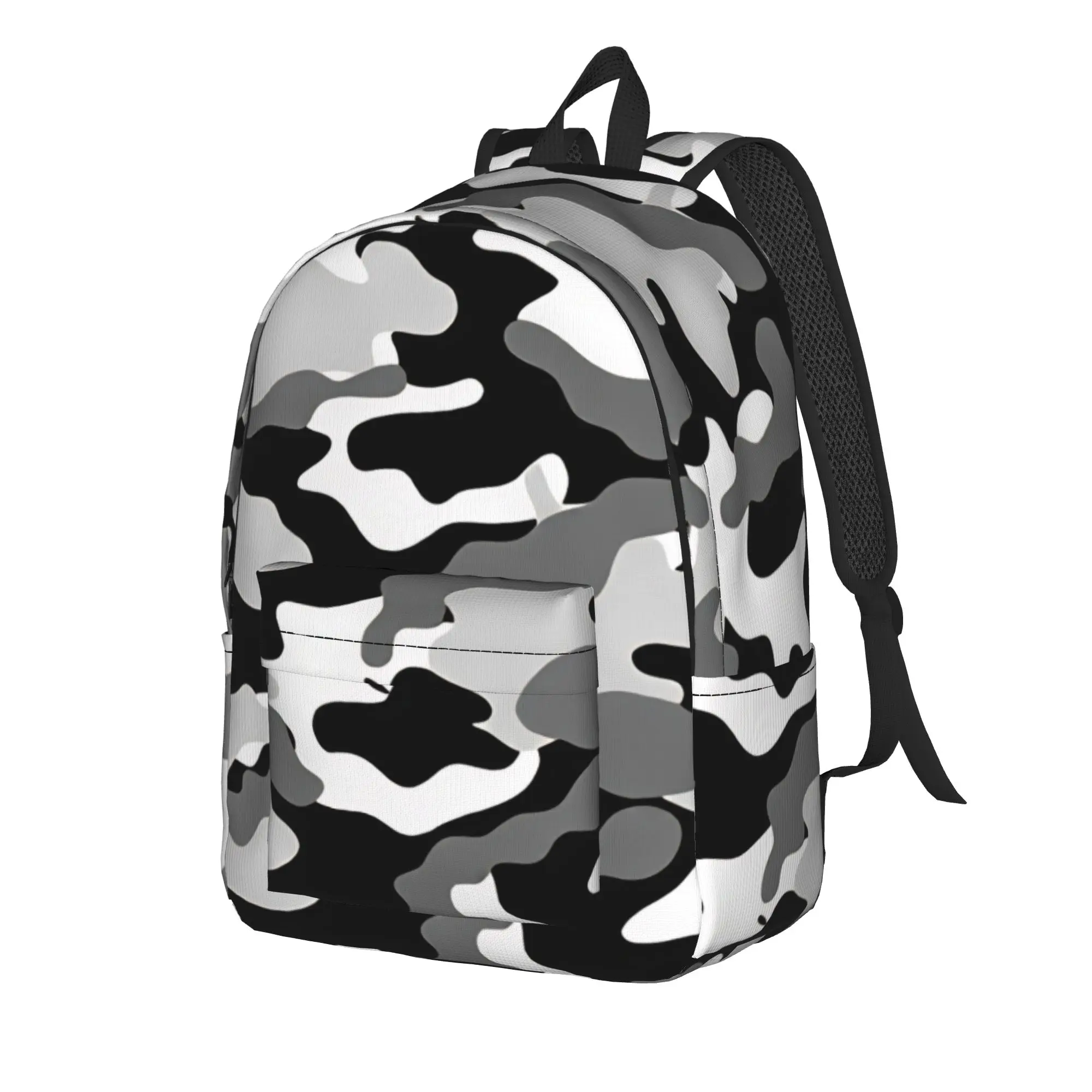 Urban Grey Camo Backpack  Camping Backpacks Student Streetwear School Bags Custom Large Rucksack