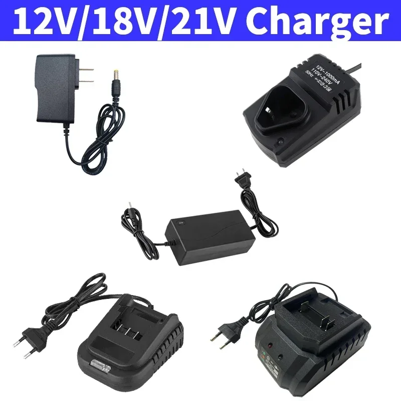 Universal Charger 10.8V/12V 16.8V/18V 21V/22V 25V for Electric Drill Screwdriver Battery for Makita Dewalt EU US UK AU Plug