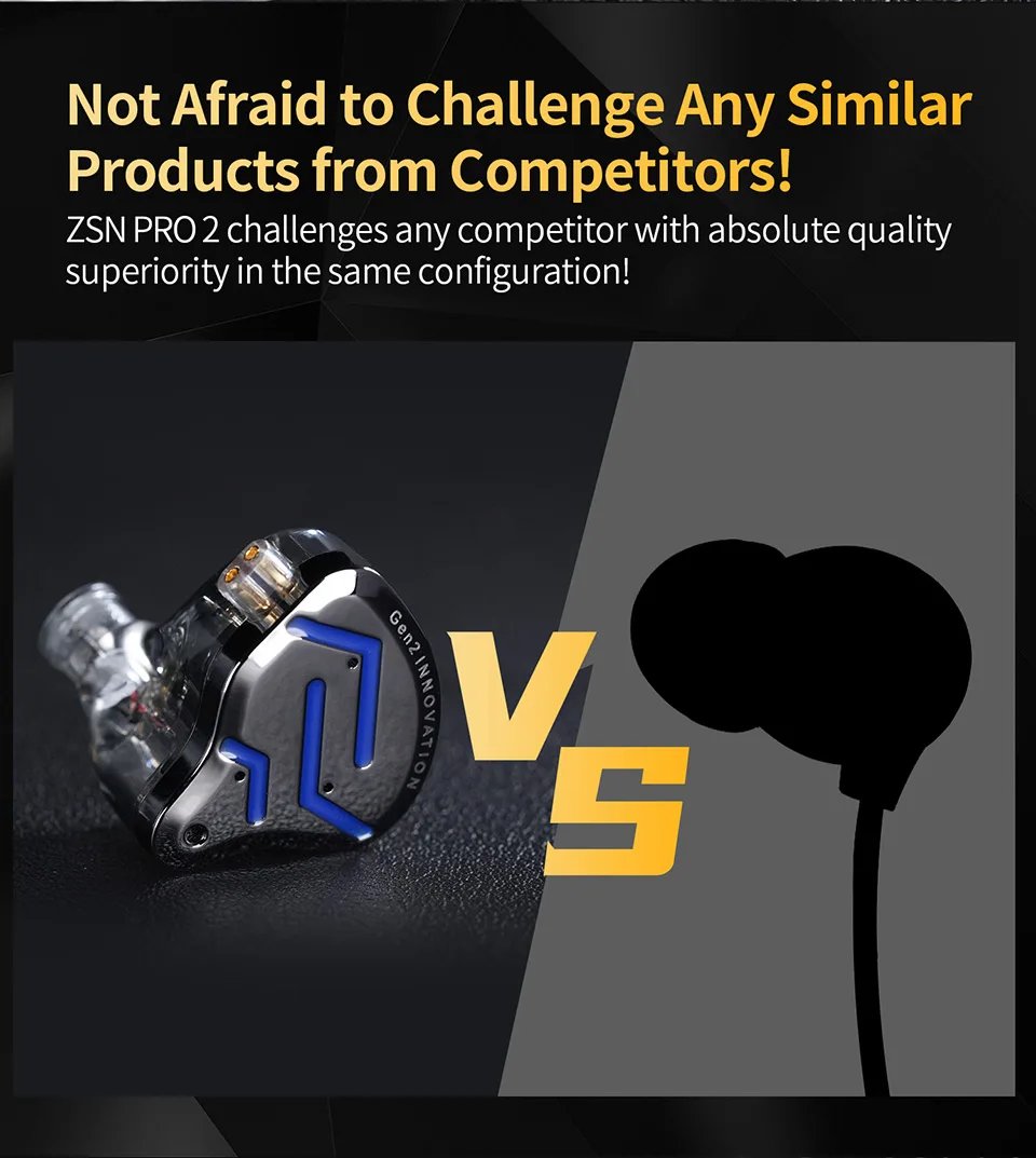 KZ ZSN Pro 2 1BA+1DD Hybrid-Kopfhörer, In-Ear-Kopfhörer, HIFI-Bass-Ohrhörer, Metall-Monitor-Kopfhörer, Sport-Headset, KZ ZSNPro 2, ZSNPRO2 – Detail 9
