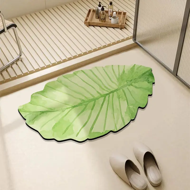 

Alien Bathroom Floor Mat, Diatomaceous Earth Absorbent Mat, Quick Drying Anti Slip Mat for Bathroom Entrance, Toilet Carpet, Bat