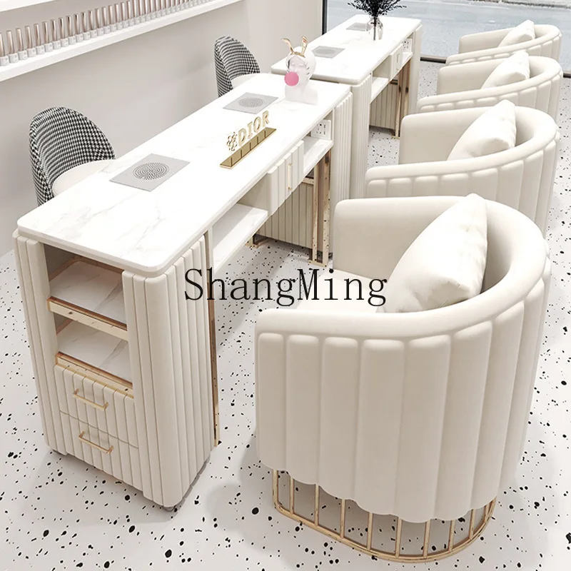 ZYYCleaner Salon de manucure Salon de manucure canapé Table et chaise Nail Art Table et chaise ensemble combinaison avec aspirateur