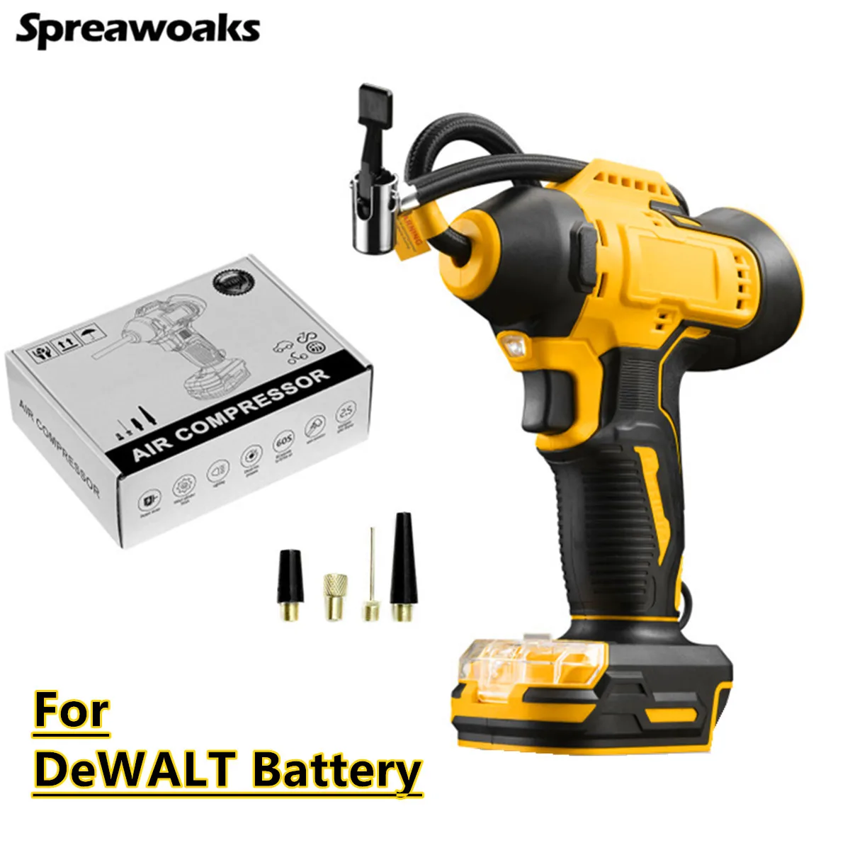 Inflador de neumáticos con batería Dewalt de 20V, soplador de bomba de aire eléctrica de 150 PSI con pantalla Digital, herramientas eléctricas para coche y bicicleta