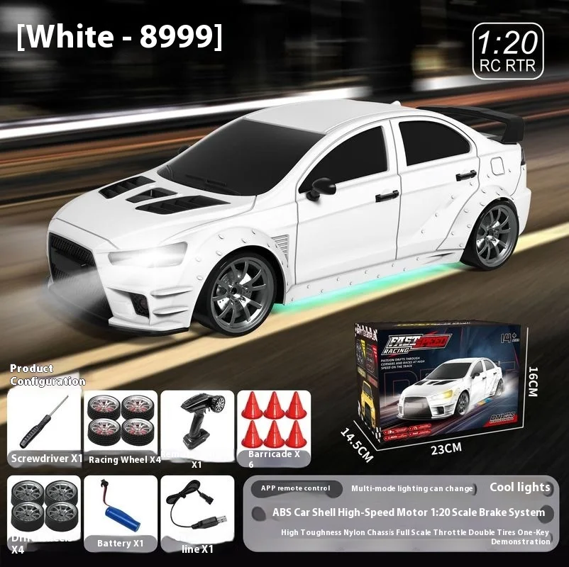 

New 1/20 Remote Control Drift Car Model 4wd Car Model Lighting App Control Wireless Remote Control Car Boy Toy