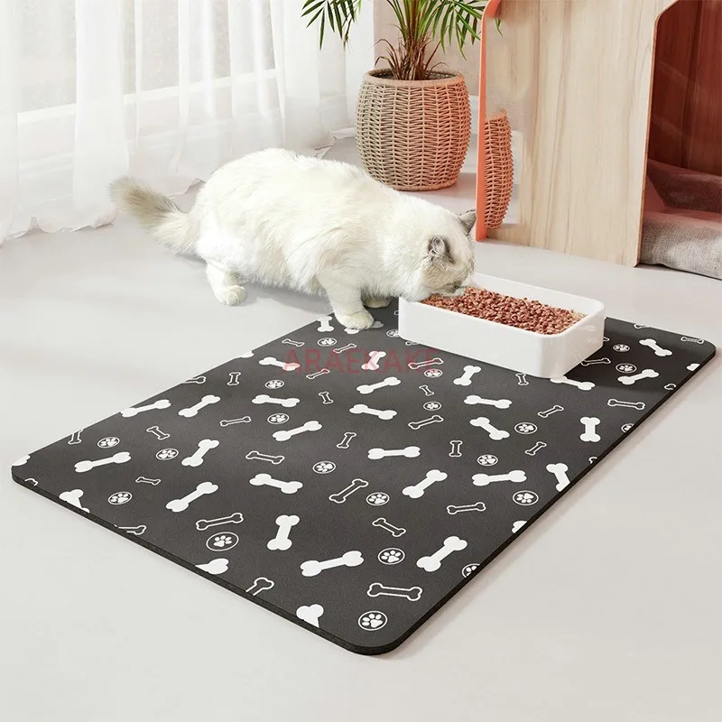 Pet floor mat, cat litter mat, feeding mat, splash proof cat paw mat, cat litter bowl mat, dog mat