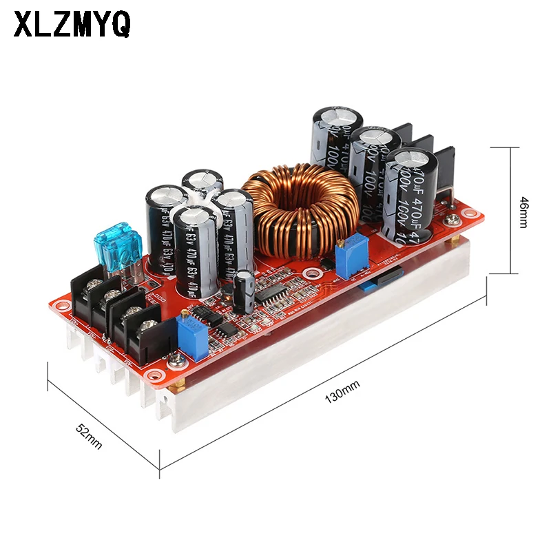 1800W 40A Przetwornica DC-DC Boost Moduł zasilacza Step Up 10-60V do 12-90V Regulowana przetwornica napięcia 1200W 20A — zdjęcie produktu 4