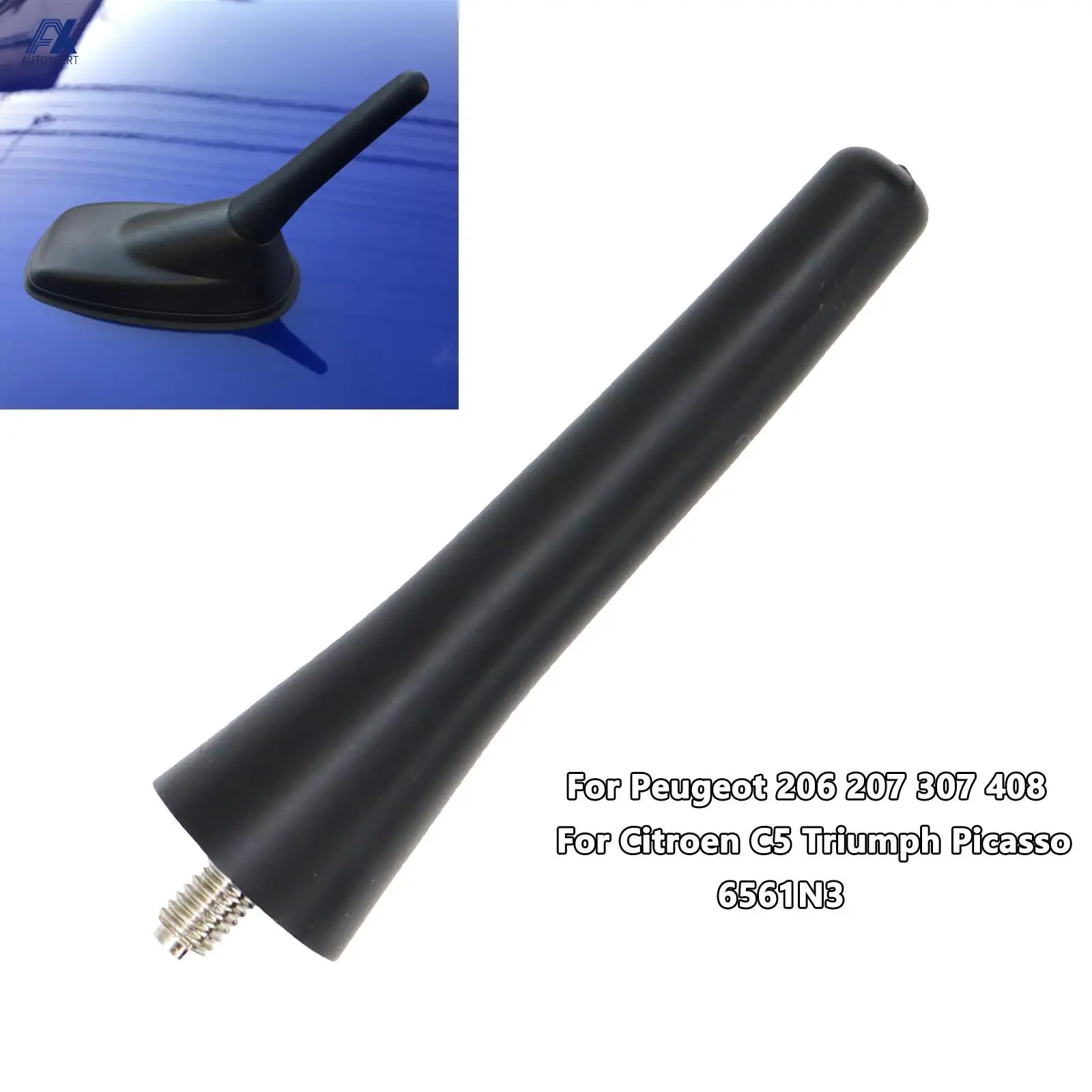 Car Short Aerial Antenna Mast For Citroen C5 For Peugeot 206 207 307 407 408 Triumph Picasso Antenna 6561N3 for bmw 1er e87