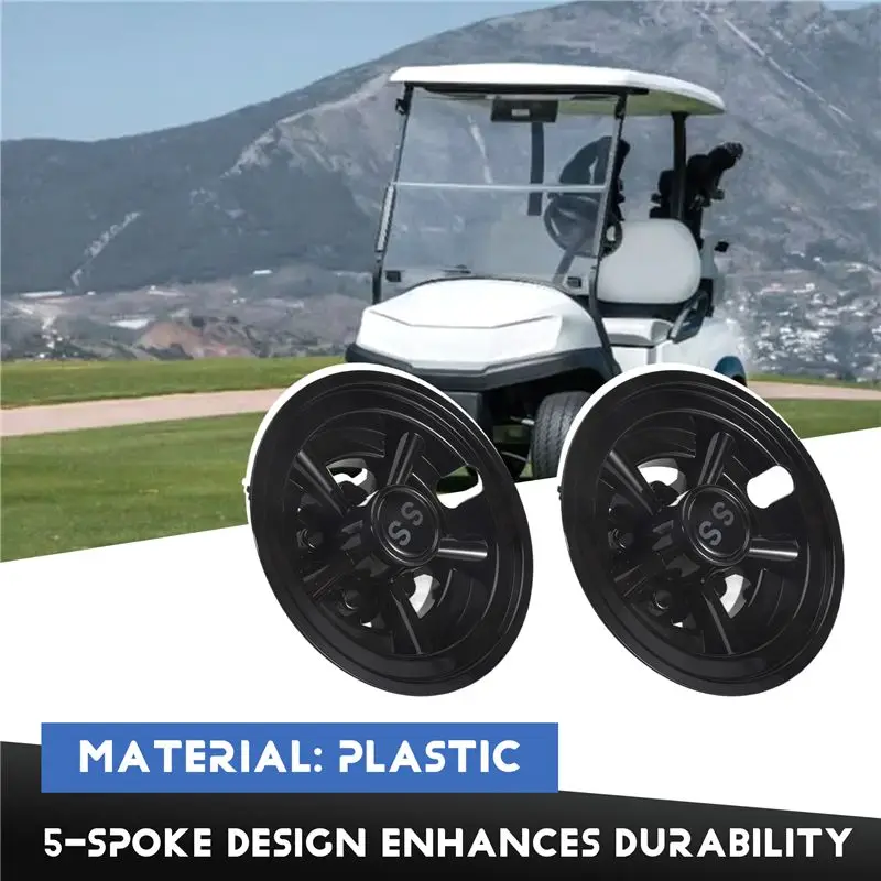 8Inch SS Golf Cart Wheel Cover Cap 5 Spoke Design Hub Cap For Golf Cart Club Car EZGO Eco-Friendly