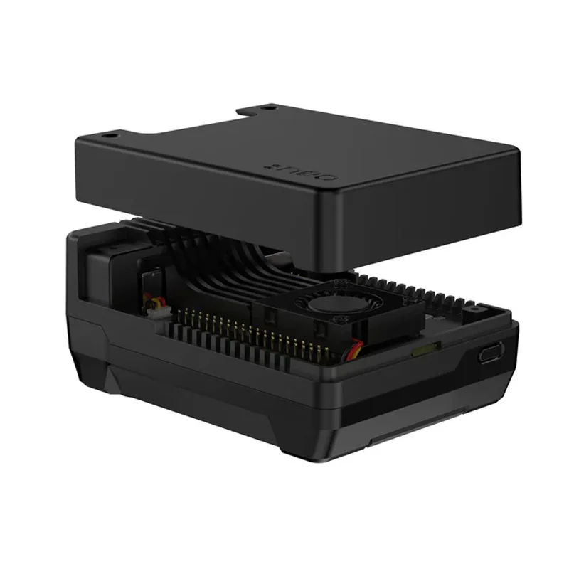 Argon neo 5 m.2 nvme pcie case para raspberry pi 5 dissipador de calor embutido com ventilador pwm para inicialização raspberry pi 5 de uma unidade nvme m.2